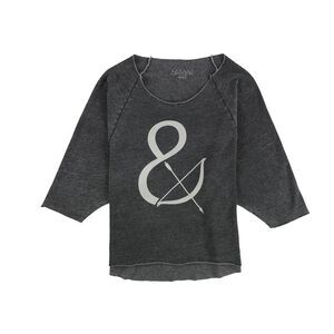 Dreamr Womens Infinity Archer Symbol Sweatshirt, Grey, NWT